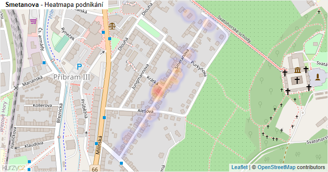 Smetanova - mapa podnikání