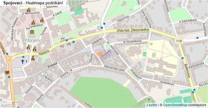 Spojovací - mapa podnikání
