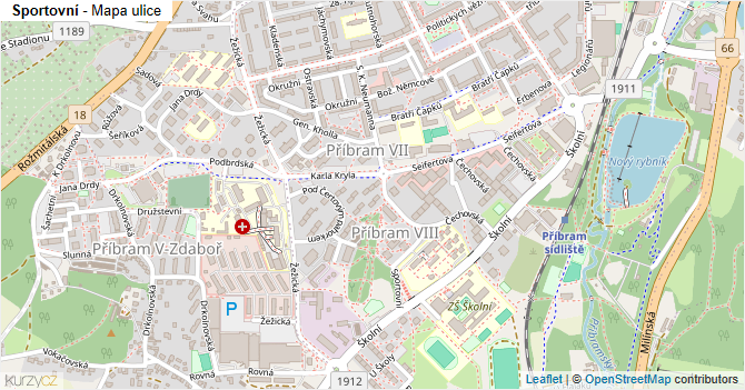 Sportovní - mapa ulice