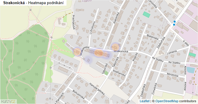 Strakonická - mapa podnikání
