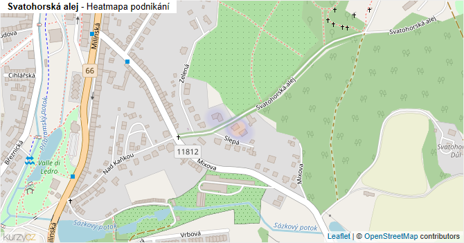 Svatohorská alej - mapa podnikání