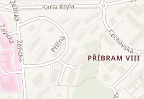 Svazácká v obci Příbram - mapa ulice
