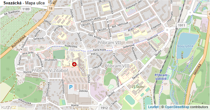 Svazácká - mapa ulice