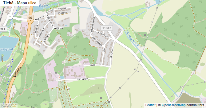 Tichá - mapa ulice