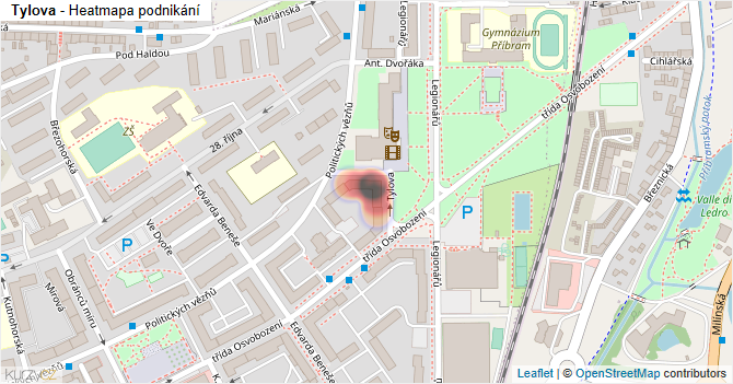Tylova - mapa podnikání