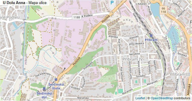 U Dolu Anna - mapa ulice