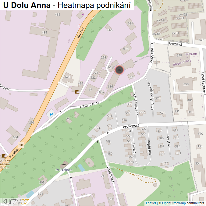 Mapa U Dolu Anna - Firmy v ulici.