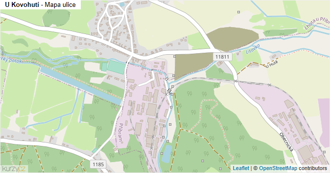 U Kovohutí - mapa ulice