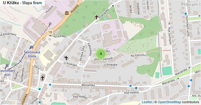 U Křížku - mapa firem