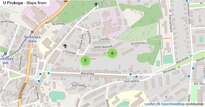 U Prokopa - mapa firem