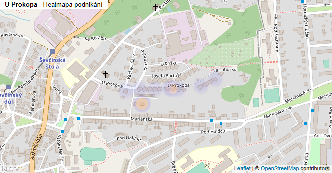 U Prokopa - mapa podnikání