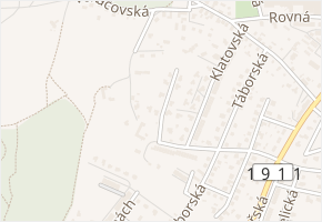U Průhonu v obci Příbram - mapa ulice