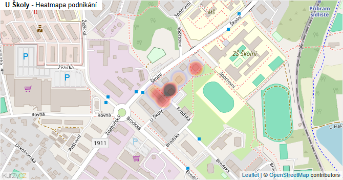 U Školy - mapa podnikání