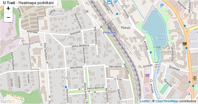 U Trati - mapa podnikání