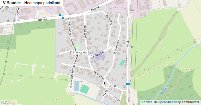 V Soudce - mapa podnikání