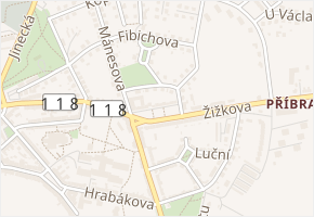 V Zahrádkách v obci Příbram - mapa ulice