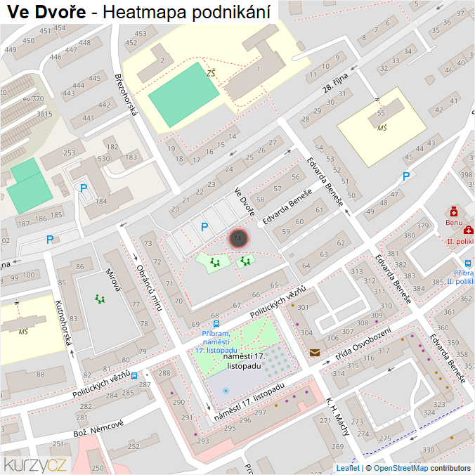 Mapa Ve Dvoře - Firmy v ulici.