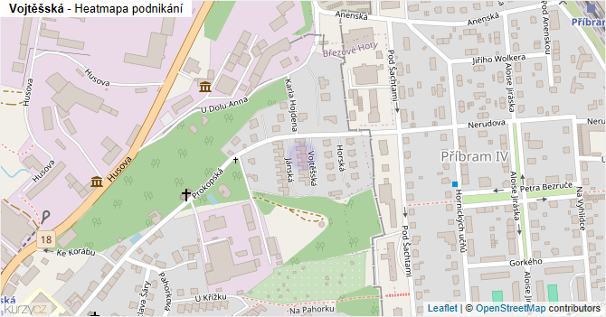 Vojtěšská - mapa podnikání