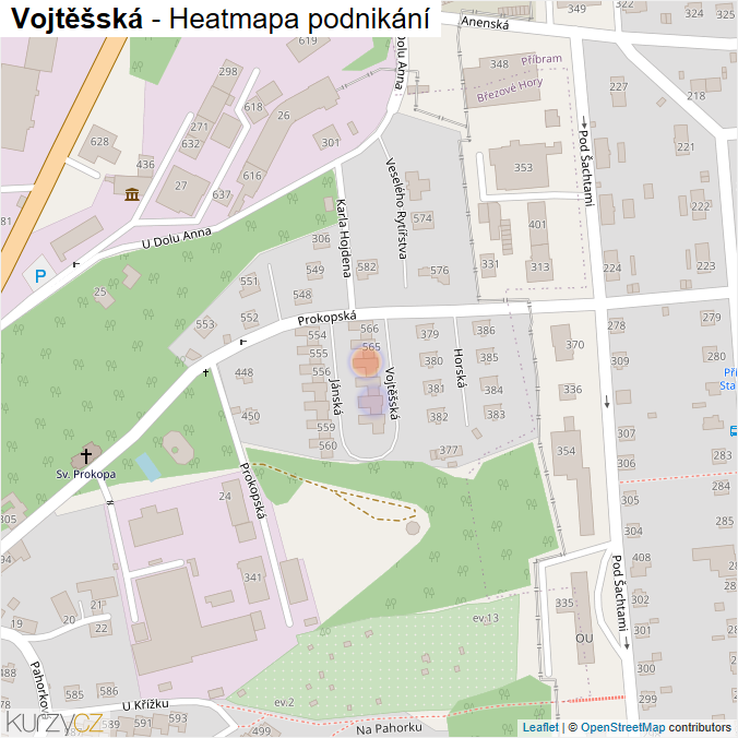 Mapa Vojtěšská - Firmy v ulici.
