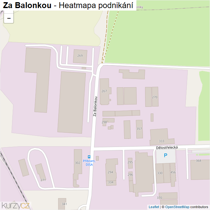 Mapa Za Balonkou - Firmy v ulici.