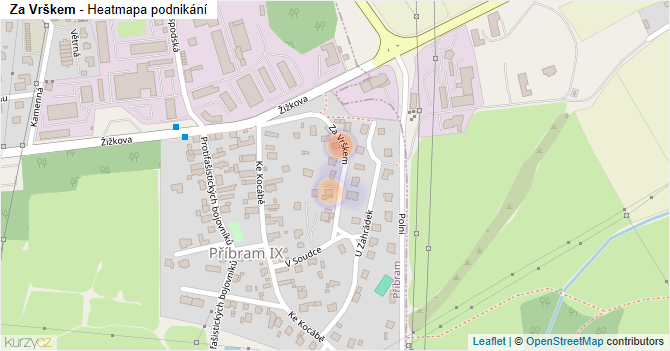 Za Vrškem - mapa podnikání