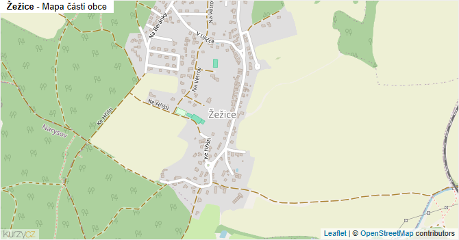 Žežice - mapa části obce