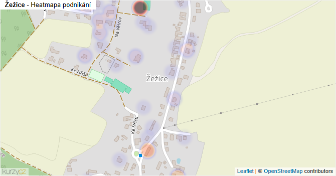 Žežice - mapa podnikání