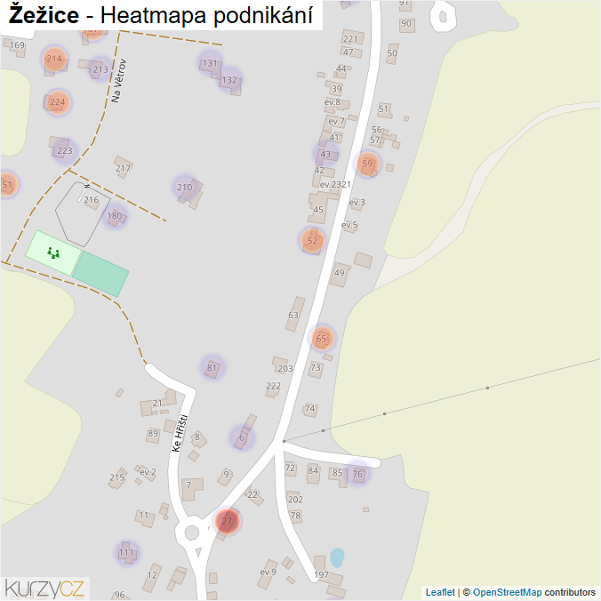 Mapa Žežice - Firmy v části obce.