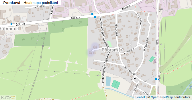 Zvonková - mapa podnikání