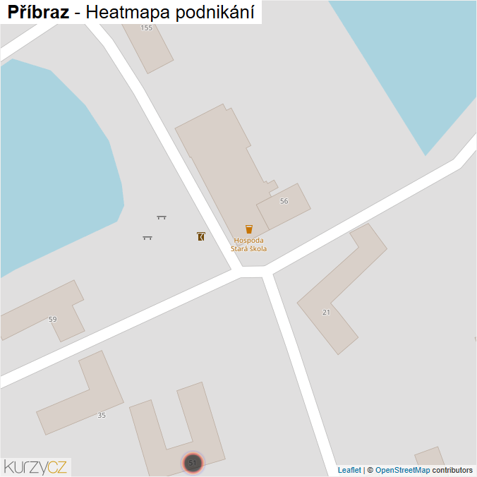 Mapa Příbraz - Firmy v obci.