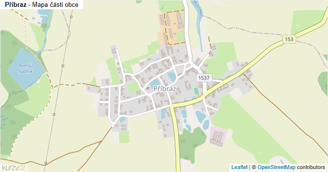 Příbraz - mapa části obce
