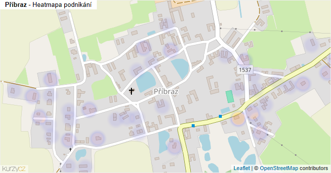 Příbraz - mapa podnikání
