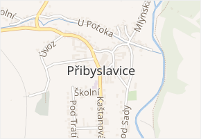 Přibyslavice v obci Přibyslavice - mapa části obce