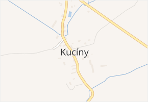 Kucíny v obci Příchovice - mapa části obce