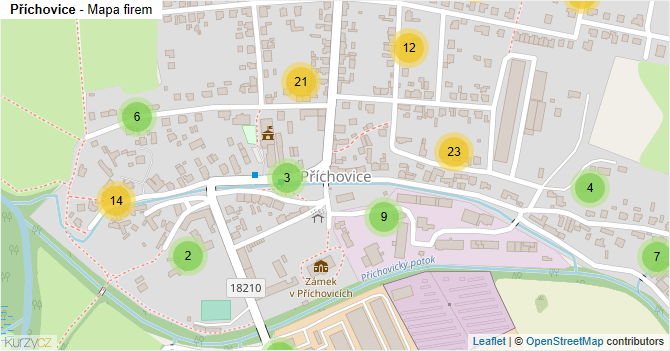 Příchovice - mapa firem