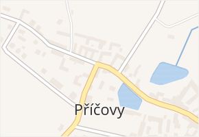Příčovy v obci Příčovy - mapa části obce