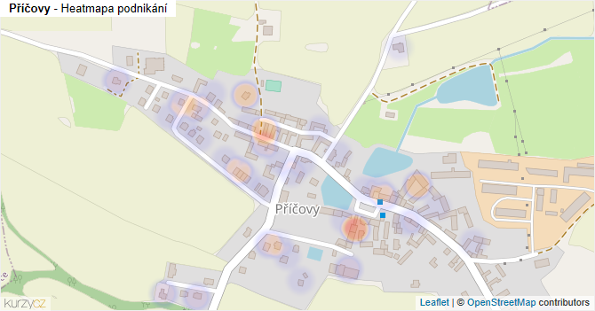 Příčovy - mapa podnikání