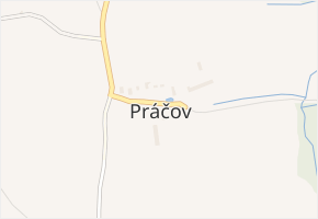 Práčov v obci Přídolí - mapa části obce