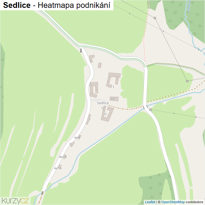 Mapa Sedlice - Firmy v části obce.