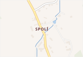 Spolí v obci Přídolí - mapa části obce
