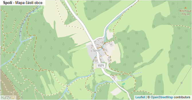 Spolí - mapa části obce