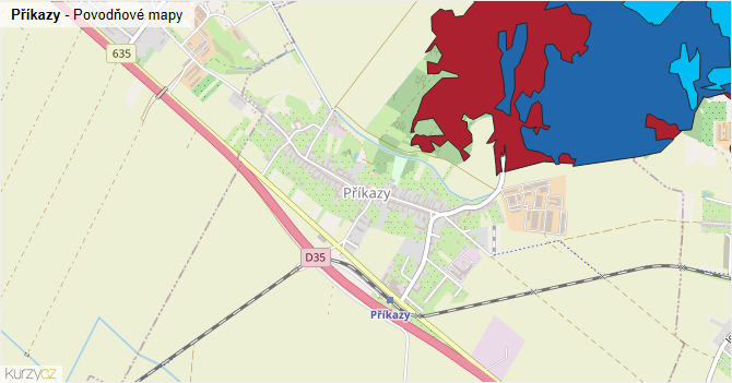 Příkazy - záplavové mapy stoleté vody