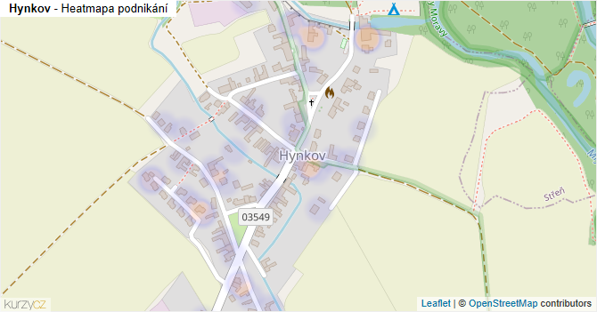 Hynkov - mapa podnikání