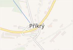 Příkrý v obci Příkrý - mapa části obce