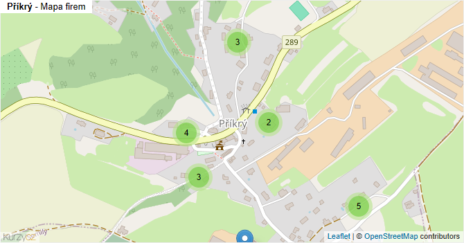 Příkrý - mapa firem
