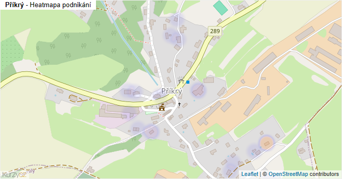 Příkrý - mapa podnikání