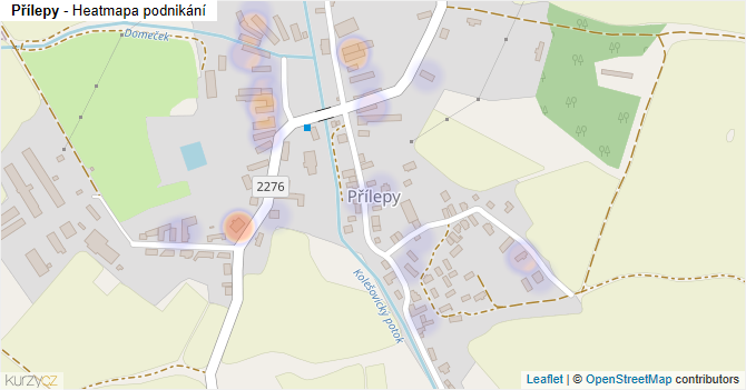 Přílepy - mapa podnikání