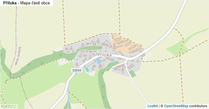 Příluka - mapa části obce