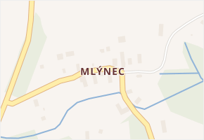 Mlýnec v obci Přimda - mapa části obce