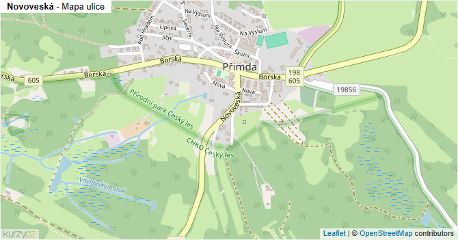 Novoveská - mapa ulice